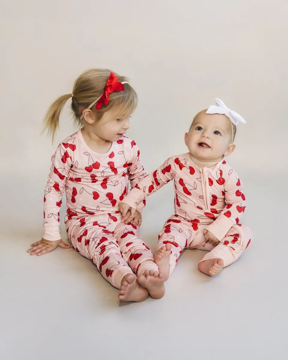Bamboo Two Piece Set - Cherry Heart
