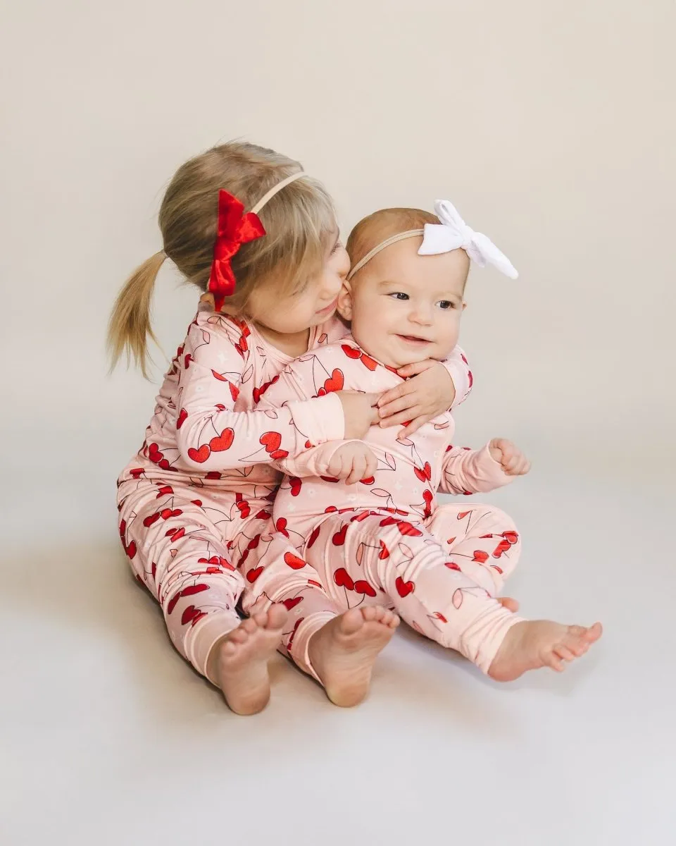 Bamboo Two Piece Set - Cherry Heart