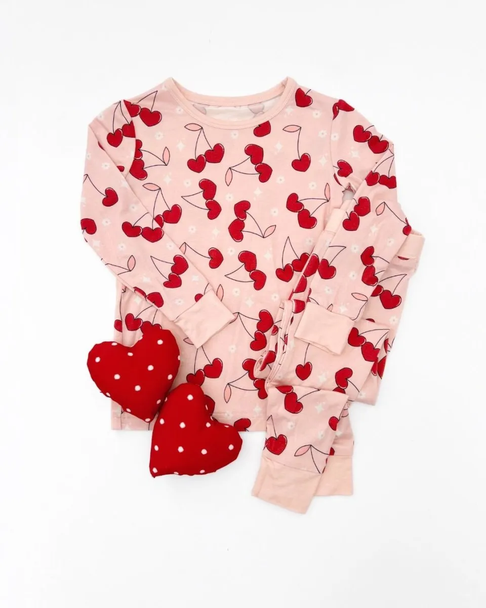 Bamboo Two Piece Set - Cherry Heart