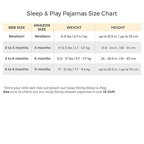 Burt's Bees Baby Girls Footed One-piece Pajamas, Sleep and Play Loose Fit, 100% Organic Cotton, Sizes NB to 6-9 Months
