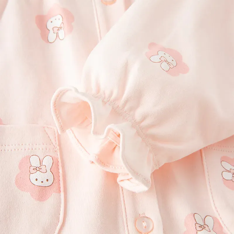 Children's Girl's Cartoon Print Casual Cotton Pajamas Suit