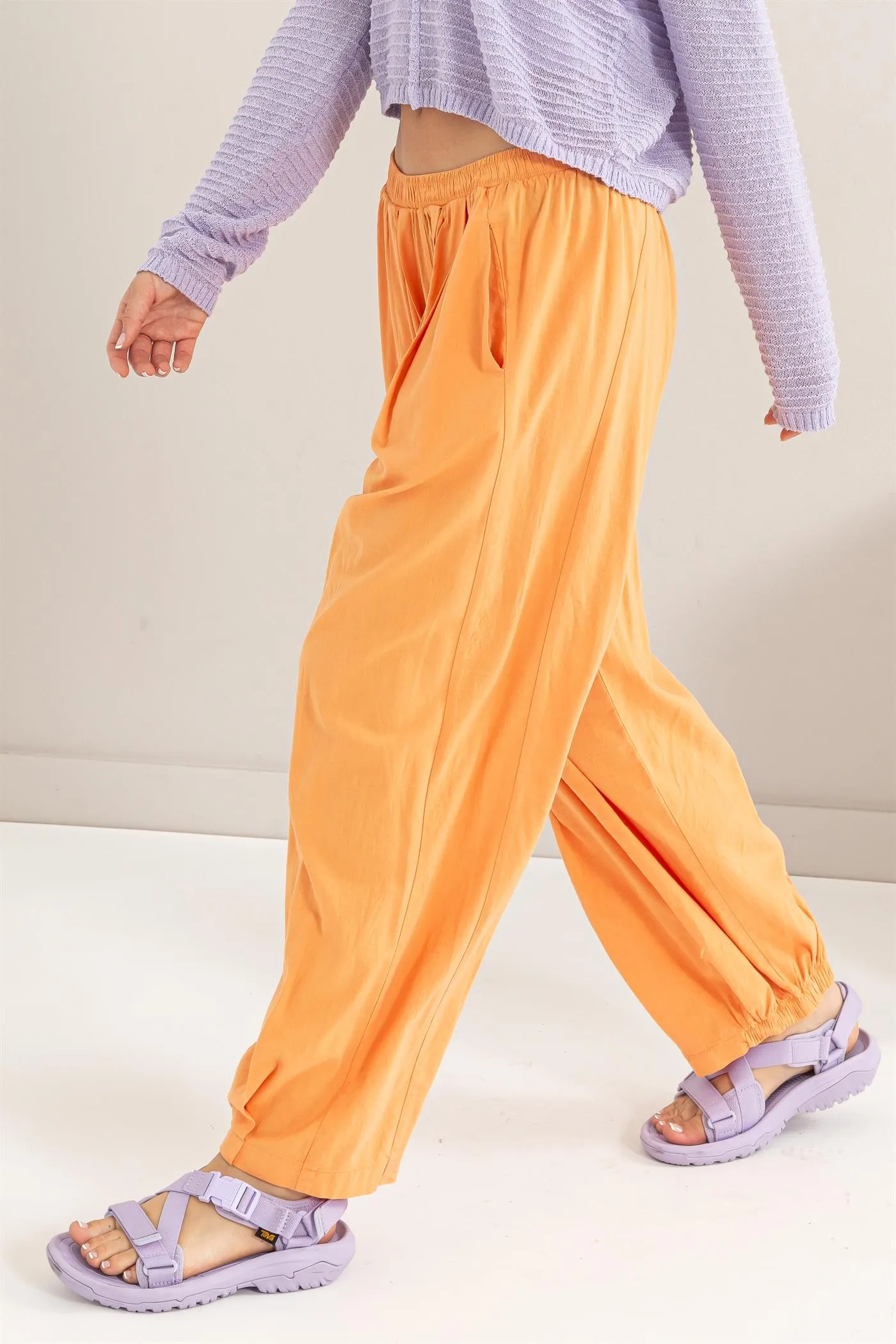 DZ24A651-Mid Rise Wide Leg Pants