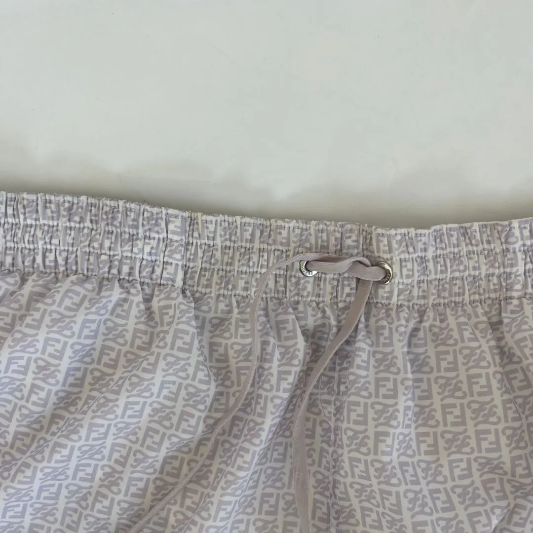 Fendi Men's Drawstring FF Print Shorts