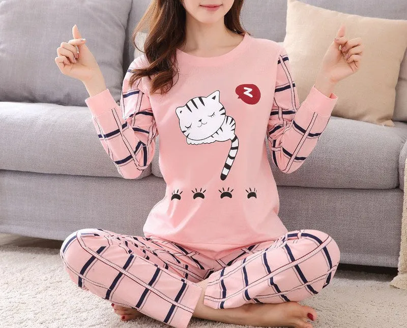 New Spring Thin 2pieces Pyjamas Set