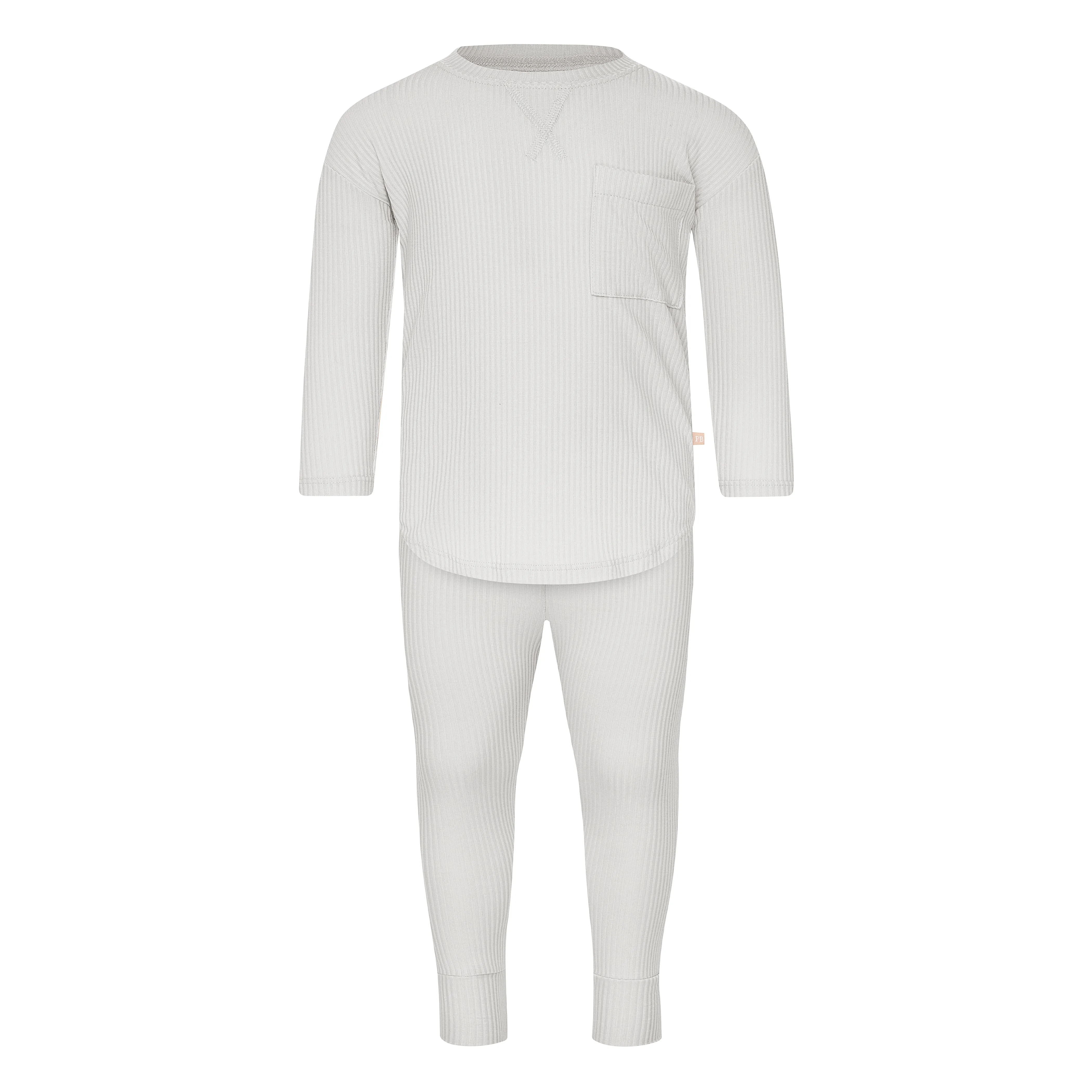 Stone Ribbed Long Sleeve Set