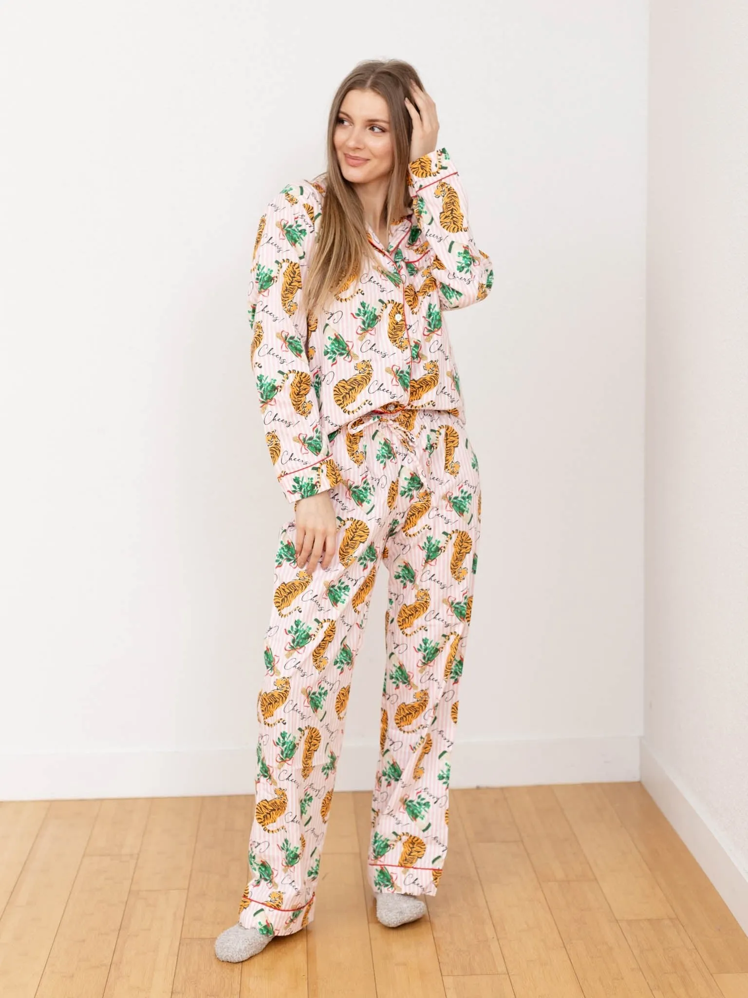 Tiger Stripe Flannel PJ Set