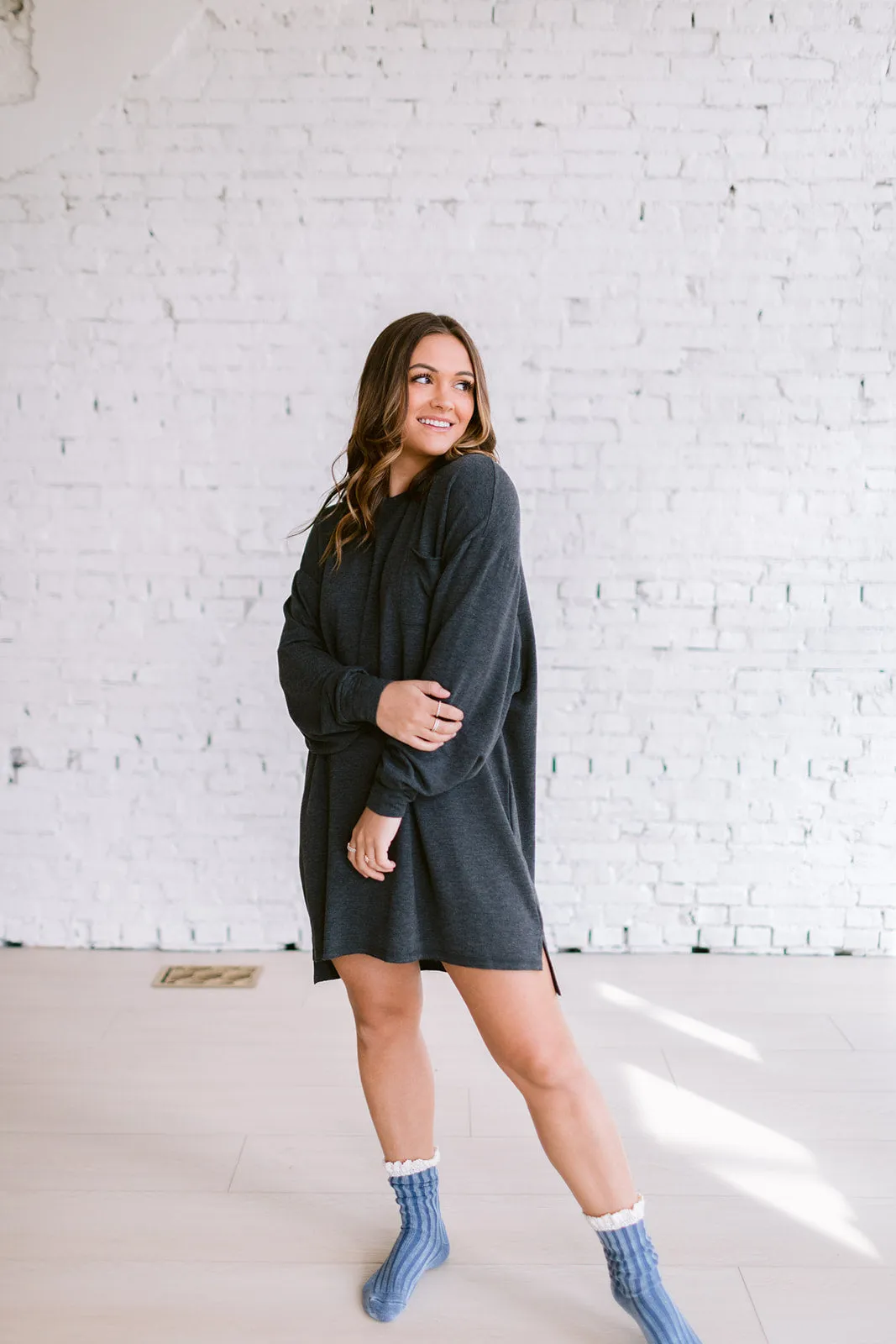 Winnie Fleece Oversized Lounge Dress