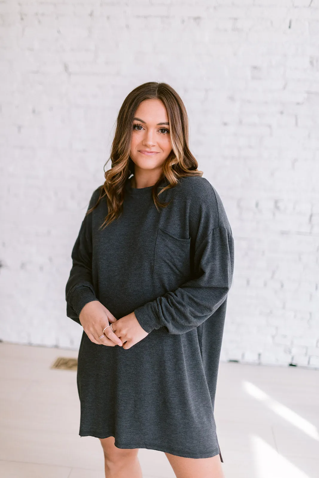 Winnie Fleece Oversized Lounge Dress