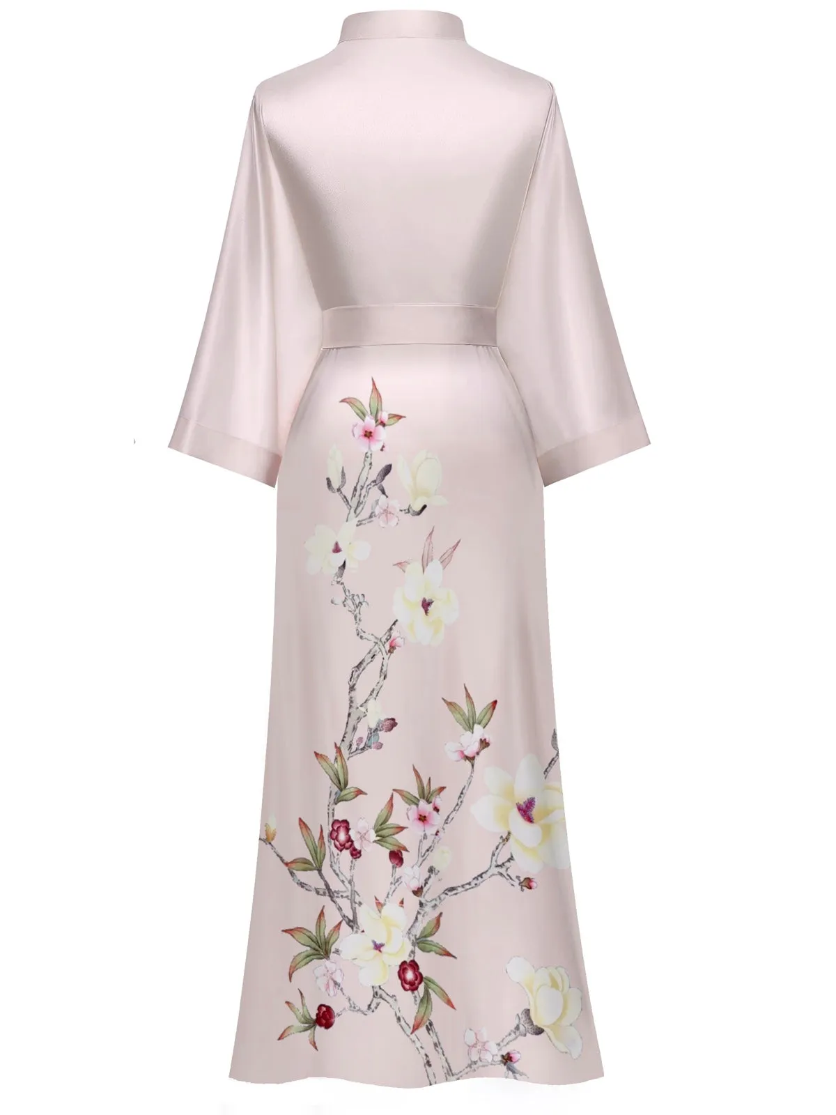 Women Silk Print Kimono Robes